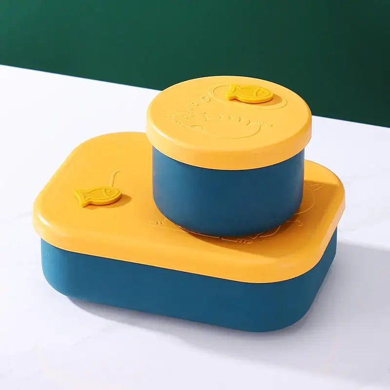 Food Storage Lunch Container Silicone Bento Box,Food Storage Lunch Container Silicone Bento Box Reusable Snack Container for Kids, Freezer Safe, Microwave Safe