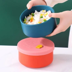 Food Storage Lunch Container Silicone Bento Box,Food Storage Lunch Container Silicone Bento Box Reusable Snack Container for Kids, Freezer Safe, Microwave Safe