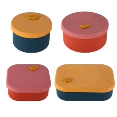 Food Storage Lunch Container Silicone Bento Box,Food Storage Lunch Container Silicone Bento Box Reusable Snack Container for Kids, Freezer Safe, Microwave Safe