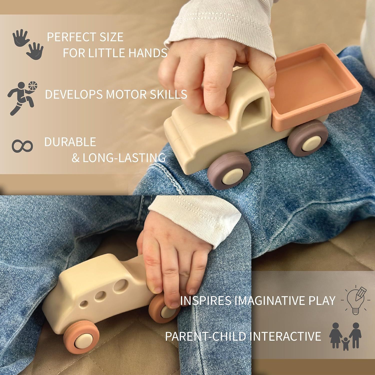 Silicone 3-in-1 Montessori Cars for Kids 3+ Years,Silicone 3-in-1 Montessori Cars for Kids 3+ Years, Baby Toys