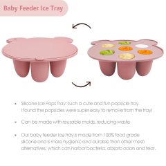 Silicone Baby Fruit Food Feeder Pacifier,Silicone Baby Fruit Food Feeder Pacifier & Breastmilk Popsicle Freezer Molds, Baby Food Storage Containers Breast Milk Ice Cubes for Baby Teething & Infant Self Feeding, BPA Free - (Blue)