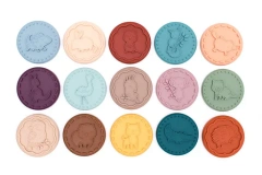 BSCI Factory Wholesale Baby Teething Toys,Silicone Cookie Stamps, Cute Silicone Cookie Stamps Set With Premium Round Mold and 15 Stamps For DIY Cookies,Fondants & Chocolate (Mix Colors)