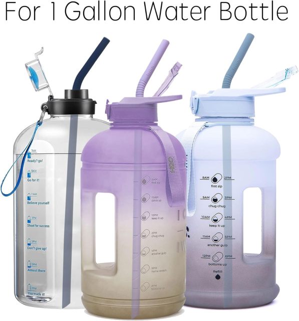 Silicone Drinking Straws with Cleaning Brushes,Reusable Silicone Straws, Long Flexible Silicone Drinking Straws with Cleaning Brushes - BPA-Free