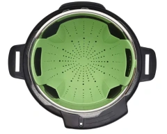 Silicone Steamer Basket,,Large Steamer Basket, Silicone Vegetable Steamer Basket with Handles and Strong Feets Compatible with 6 Qt and 8 Qt Cooking Pots(For Large Pot)