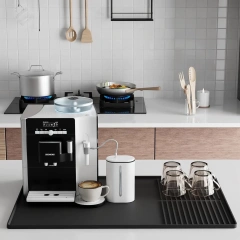 Silicone Kitchen Counter Mat,Silicone Dish Drying Mat, Silicone Kitchen Counter Mat (BLACK, 23.6'' X 15.7'')