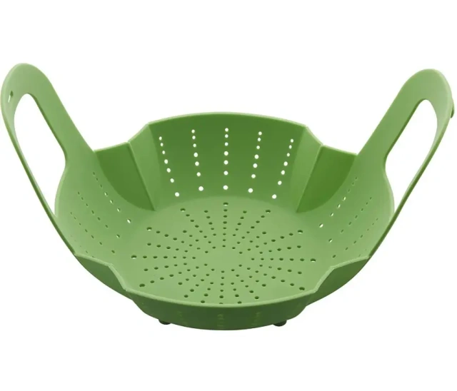 Silicone Steamer Basket,,Large Steamer Basket, Silicone Vegetable Steamer Basket with Handles and Strong Feets Compatible with 6 Qt and 8 Qt Cooking Pots(For Large Pot)