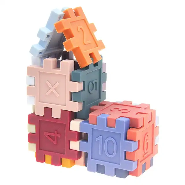 Soft Building Blocks Puzzle,Stacking Toys - Soft Building Blocks, Montessori Educational Toddler Sensory Learning, Baby Bath Toys