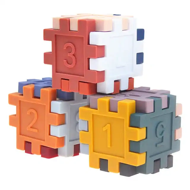Soft Building Blocks Puzzle,Stacking Toys - Soft Building Blocks, Montessori Educational Toddler Sensory Learning, Baby Bath Toys