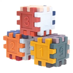 Soft Building Blocks Puzzle,Stacking Toys - Soft Building Blocks, Montessori Educational Toddler Sensory Learning, Baby Bath Toys