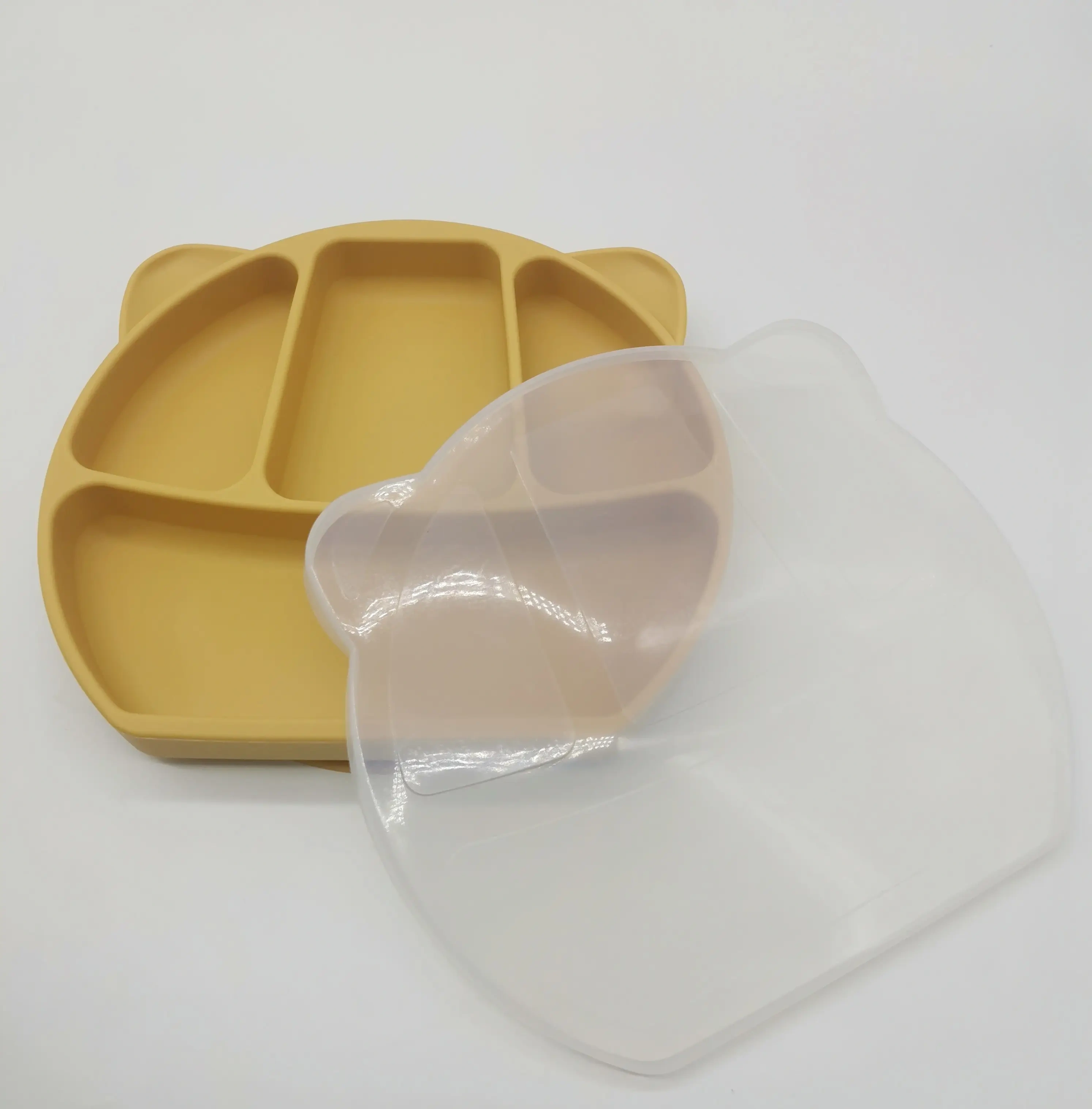 Divided Silicone Suction Plate for Babies and Toddlers,Divided Silicone Suction Plate for Babies and Toddlers – 100% BPA-Free, Dishwasher, Microwave Safe, Non-Toxic Baby Feeding Plate - Fits Most High Chairs