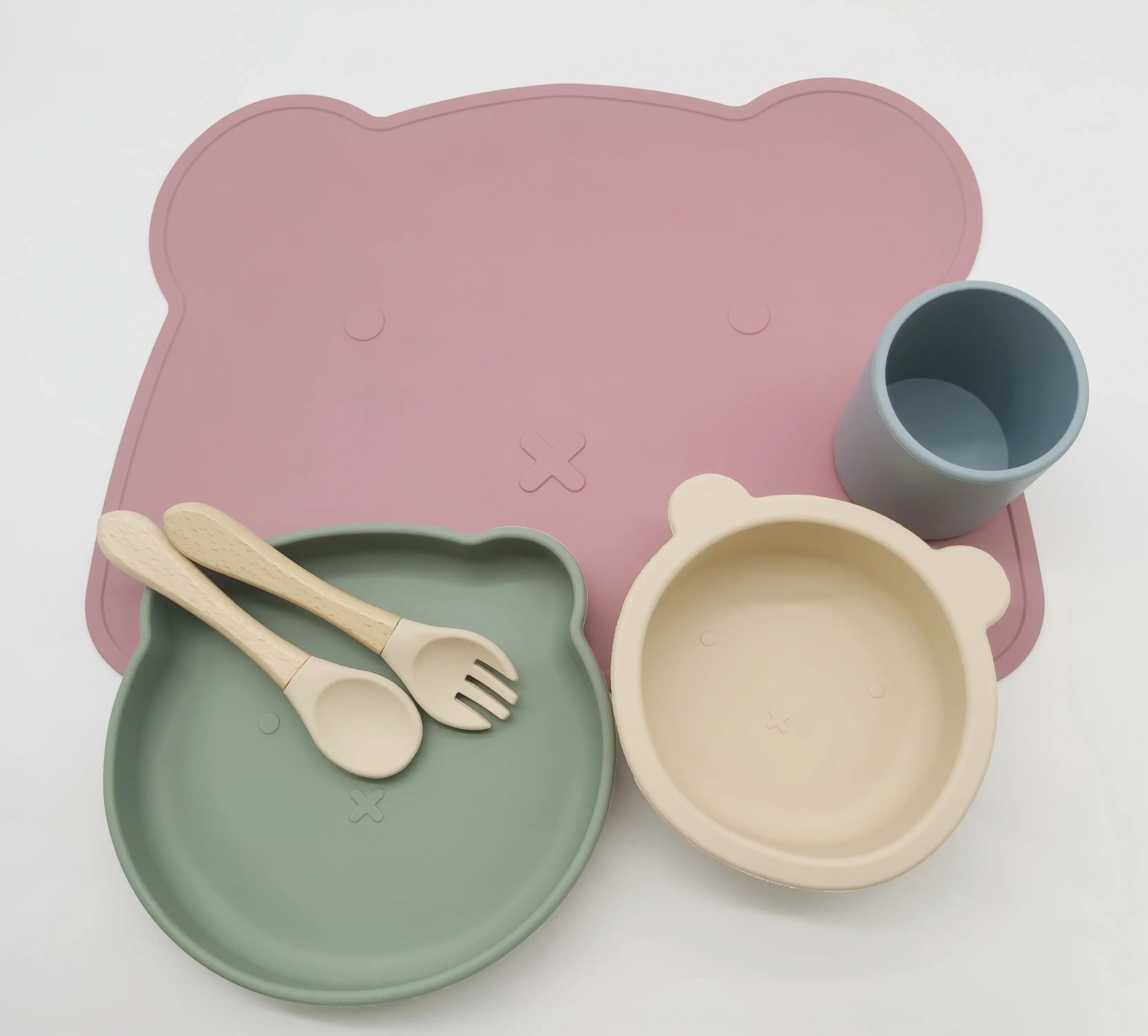 Divided Silicone Suction Plate for Babies and Toddlers,Divided Silicone Suction Plate for Babies and Toddlers – 100% BPA-Free, Dishwasher, Microwave Safe, Non-Toxic Baby Feeding Plate - Fits Most High Chairs