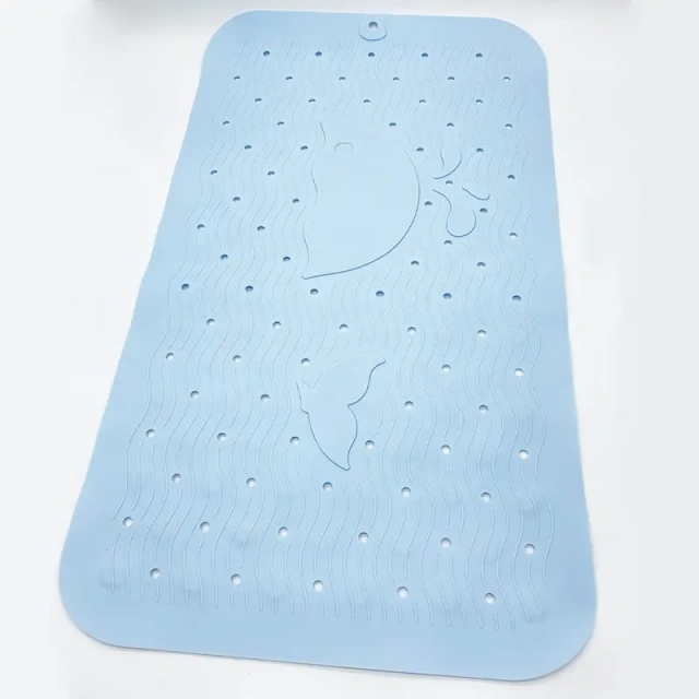 Silicone Shower Mat for Baby,Silicone Shower Mat for Baby,Non Slip Shower Tub Mat for Bathtub, Non Slip Suction Bath Mat Roll-Up and Foldable