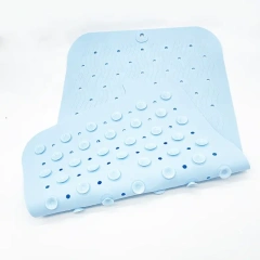 Silicone Shower Mat for Baby,Silicone Shower Mat for Baby,Non Slip Shower Tub Mat for Bathtub, Non Slip Suction Bath Mat Roll-Up and Foldable