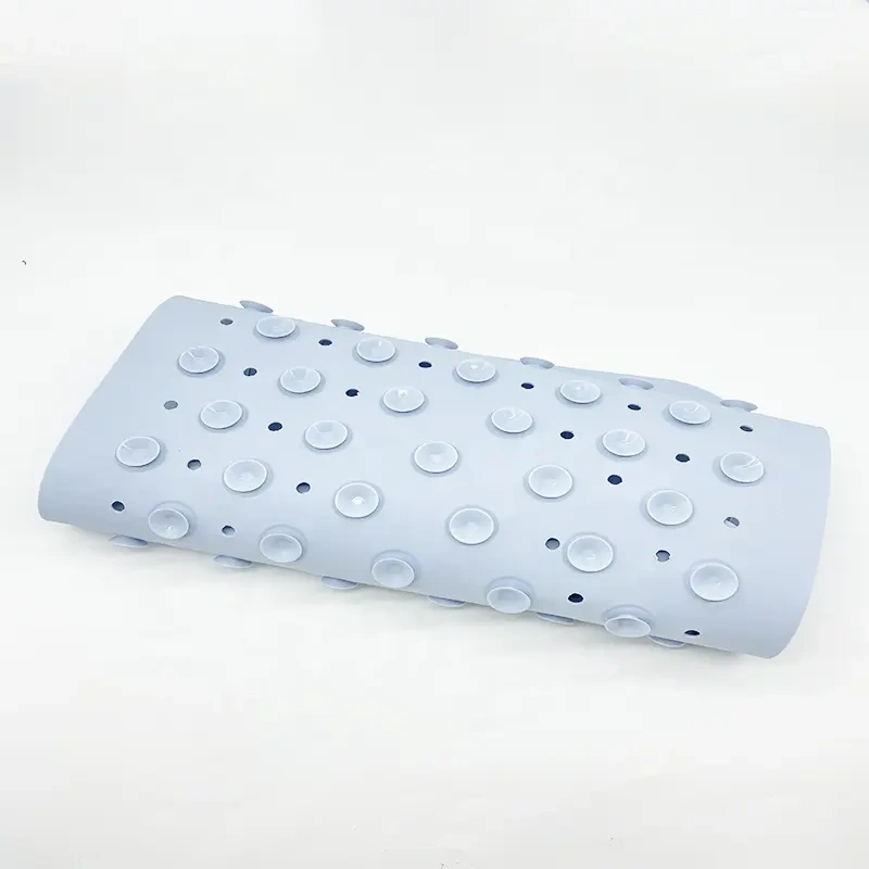 Silicone Shower Mat for Baby,Silicone Shower Mat for Baby,Non Slip Shower Tub Mat for Bathtub, Non Slip Suction Bath Mat Roll-Up and Foldable