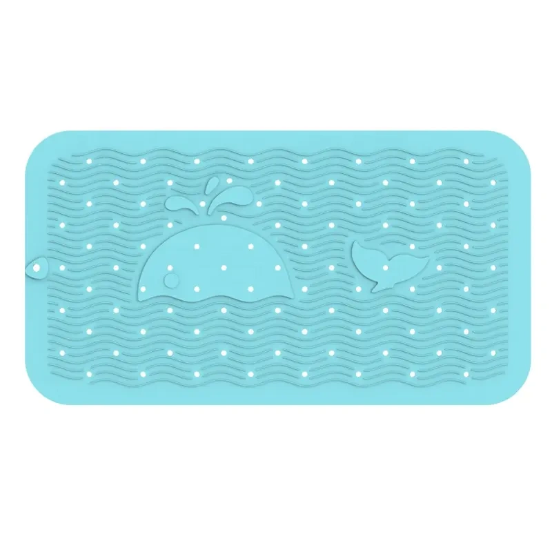 Silicone Shower Mat for Baby,Silicone Shower Mat for Baby,Non Slip Shower Tub Mat for Bathtub, Non Slip Suction Bath Mat Roll-Up and Foldable