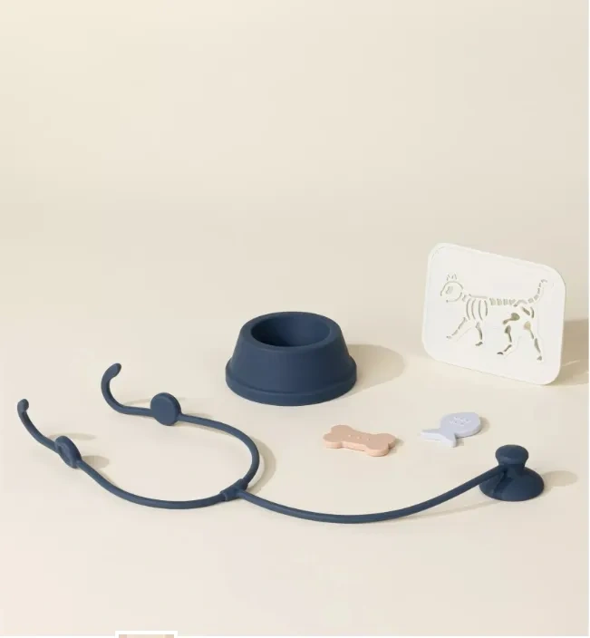 Silicone Pretend Play Doctor Kit for Children,Silicone Pretend Play Doctor Kit for Children, Pretend Play Doctor and Vet Kit with Storage Bag