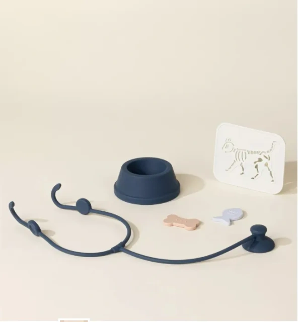 Silicone Pretend Play Doctor Kit for Children,Silicone Pretend Play Doctor Kit for Children, Pretend Play Doctor and Vet Kit with Storage Bag
