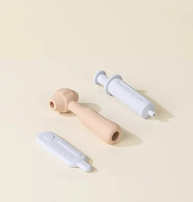 Silicone Pretend Play Doctor Kit for Children,Silicone Pretend Play Doctor Kit for Children, Pretend Play Doctor and Vet Kit with Storage Bag