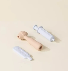 Silicone Pretend Play Doctor Kit for Children,Silicone Pretend Play Doctor Kit for Children, Pretend Play Doctor and Vet Kit with Storage Bag