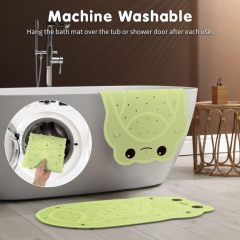 Bath Mat for Tub Non Slip Baby,Bath Mat for Tub Non Slip Baby, Kids Bathtub Mat, 30"x18" Bath Mat for Baby, Natural Rubber no Odors, Textured Surface and Strong Suction Cups for Double Anti-Slip, Easy to Clean, Green