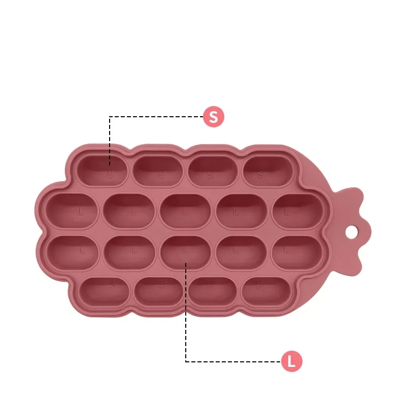 Baby Silicone Food Storage Container Ice Cube Tray,Baby Food Freezer Tray with Lid, Silicone Nibble Tray, Fruit Feeder Teether, Breastmilk Popsicle Mold, Food Storage Container, Ice Cube Maker for Homemade Baby Meals
