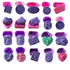 Multi-designs DIY Handmade Silicone Soap Mold,Multi-designs DIY Handmade Silicone Soap Mold, BPA Free Featured Rubber Soap Making Mould