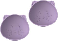 Cat Design Silicone Suction Bowls for Babies and Toddlers,Silicone Suction Bowls for Babies and Toddlers, Cat, 10.1 oz - 2 Pack, 100% Food Grade Silicone, Animal Shaped, BPA Free, Dishwasher & Microwave Safe