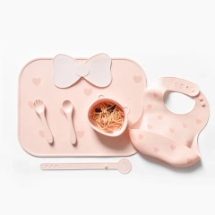 Silicone Placemats Durable Food Grade Silicone,Silicone Placemats for Toddler, Non-Slip Baby Table Mat for Restaurants, Dishwasher Safe & Travel Ready | Wipeable Kids Placemats for Dining Table