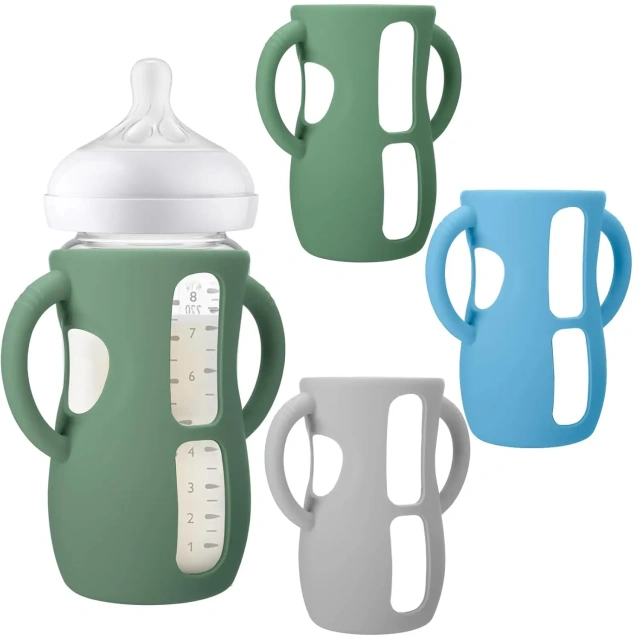 Silicone Sleeves for Philips Avent Glass Bottle,Silicone Sleeves for Philips Avent Glass Bottle - Anti Breakage Baby Bottle Holder with Handles for Phillips Avent Glass Bottles 8 oz & 4 oz
