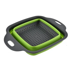 Collapsible Colander Set of Silicone Kitchen Strainer,Collapsible Colander of Silicone Kitchen Strainer, Perfect for Draining Pasta, Vegetable and fruit for Kitchen and Travel Use，BPA free