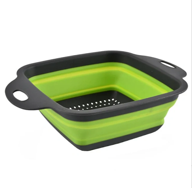 Collapsible Colander Set of Silicone Kitchen Strainer,Collapsible Colander of Silicone Kitchen Strainer, Perfect for Draining Pasta, Vegetable and fruit for Kitchen and Travel Use，BPA free