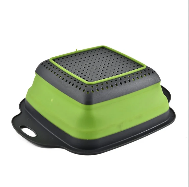 Collapsible Colander Set of Silicone Kitchen Strainer,Collapsible Colander of Silicone Kitchen Strainer, Perfect for Draining Pasta, Vegetable and fruit for Kitchen and Travel Use，BPA free