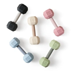 Baby Dumbbell Silicone Teether,Baby Dumbbell Silicone Teether - Weight Rattle Sensory Toy for Babies and Toddlers