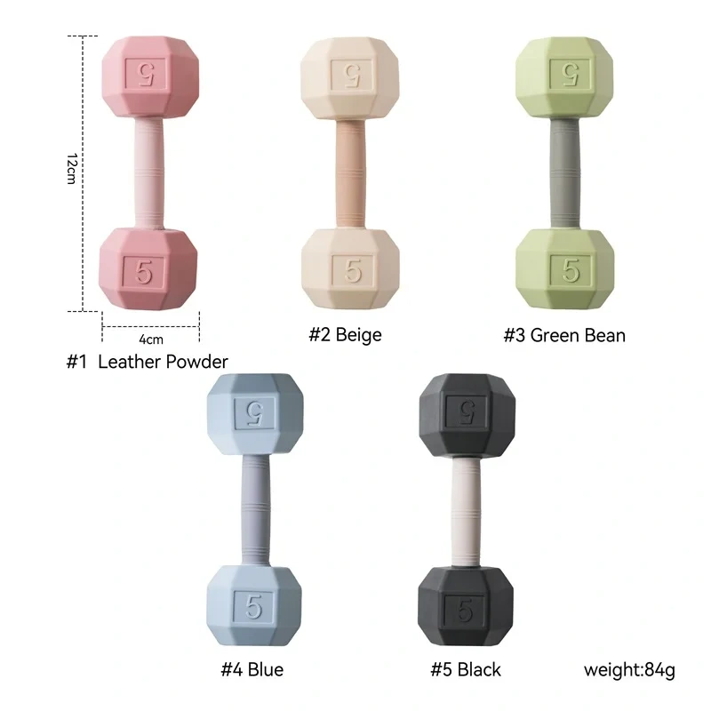 Baby Dumbbell Silicone Teether,Baby Dumbbell Silicone Teether - Weight Rattle Sensory Toy for Babies and Toddlers