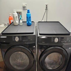 Silicone Washing Machine Cover,Washer and Dryer Covers for the Top, Silicone Washing Machine Cover, Dryer Top Protector Mat, Washer Dryer Countertop