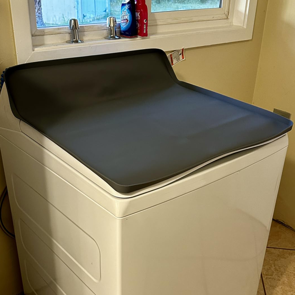 Silicone Washing Machine Cover,Washer and Dryer Covers for the Top, Silicone Washing Machine Cover, Dryer Top Protector Mat, Washer Dryer Countertop