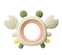 Silicone Baby Teething Crab Toy,2025 New Silicone Baby Teething Crab Toy Safe Durable Infant Chewing, Colorful Cartoon Crab Baby Teething Toy
