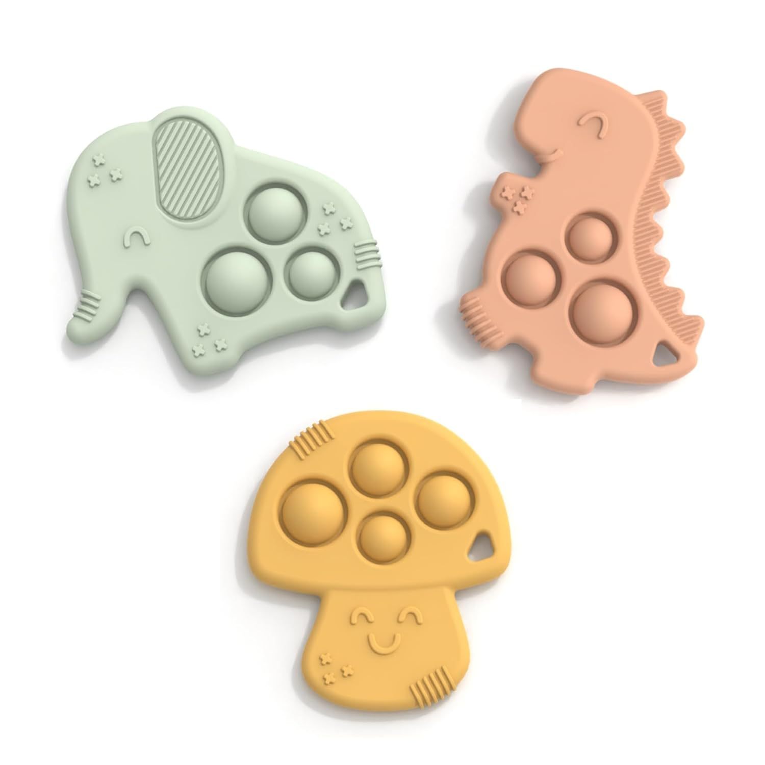 New Cute Silicone Teether,New Cute Silicone Teether, Custom Silicone Popper Teether Manufactory in China, Sensory Popper Teething Toys