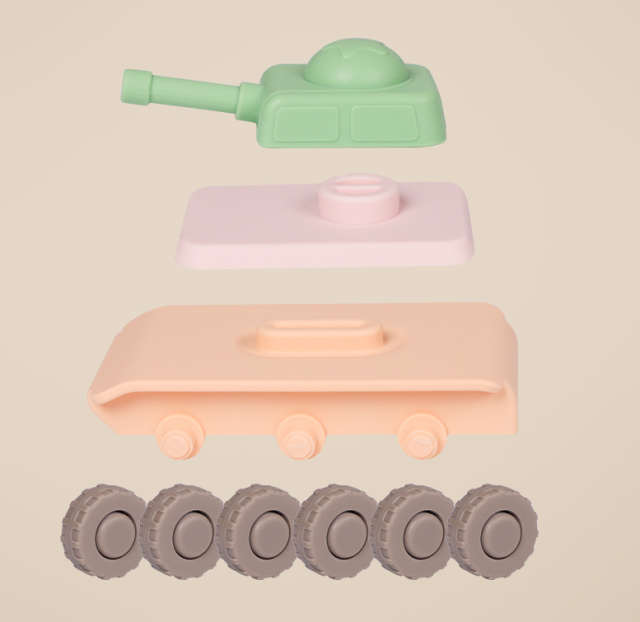 Silicone tank Toy Stacking Game,Hot Selling Silicone tank Toy Stacking Game, Detachable and Sliding, Children's Educational Toys Wholesale