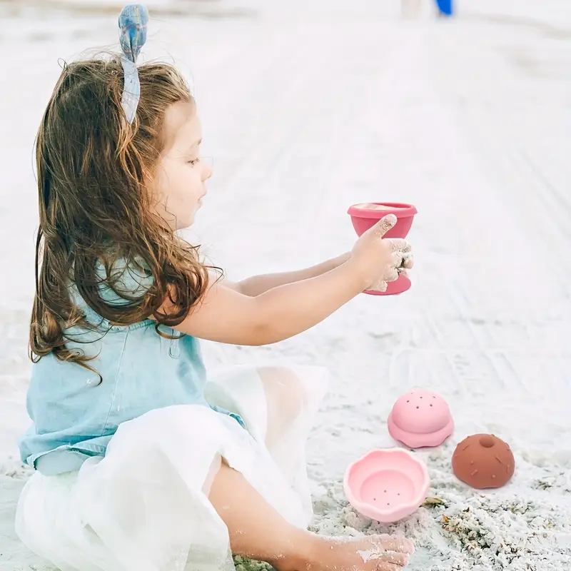 BPA Free Silicone Suction Ice Cream Stack Toy,Bath Toys, Silicone Ice Cream Stacking Toy, Baby Bath Toy, Connect, Build, Create - Bathtub Toys