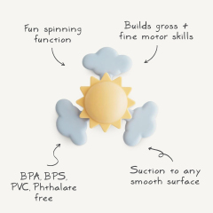 Sunshine Suction Spinner Toy,Sunshine Suction Spinner Toy | Toddler Sensory Toys for Bath & Play