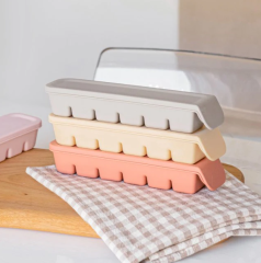 Ice Cube Trays ,Silicone with Removable Lid,Ice Cube Trays ,Silicone with Removable Lid, Easy-Release Flexible 6-cube Trays, LFGB Certified and BPA Free, Stackable Covers for Cocktail, Freezer