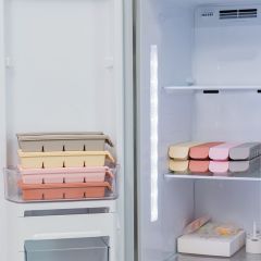 Ice Cube Trays ,Silicone with Removable Lid,Ice Cube Trays ,Silicone with Removable Lid, Easy-Release Flexible 6-cube Trays, LFGB Certified and BPA Free, Stackable Covers for Cocktail, Freezer