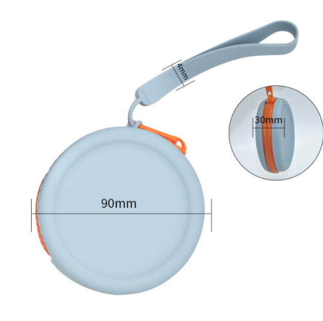 Round Silicone Pocket Change Zipper Wallet Pocket,The New Round Silicone Pocket Change Zipper Wallet Pocket Earphone Jewelry Silicone Bag Design