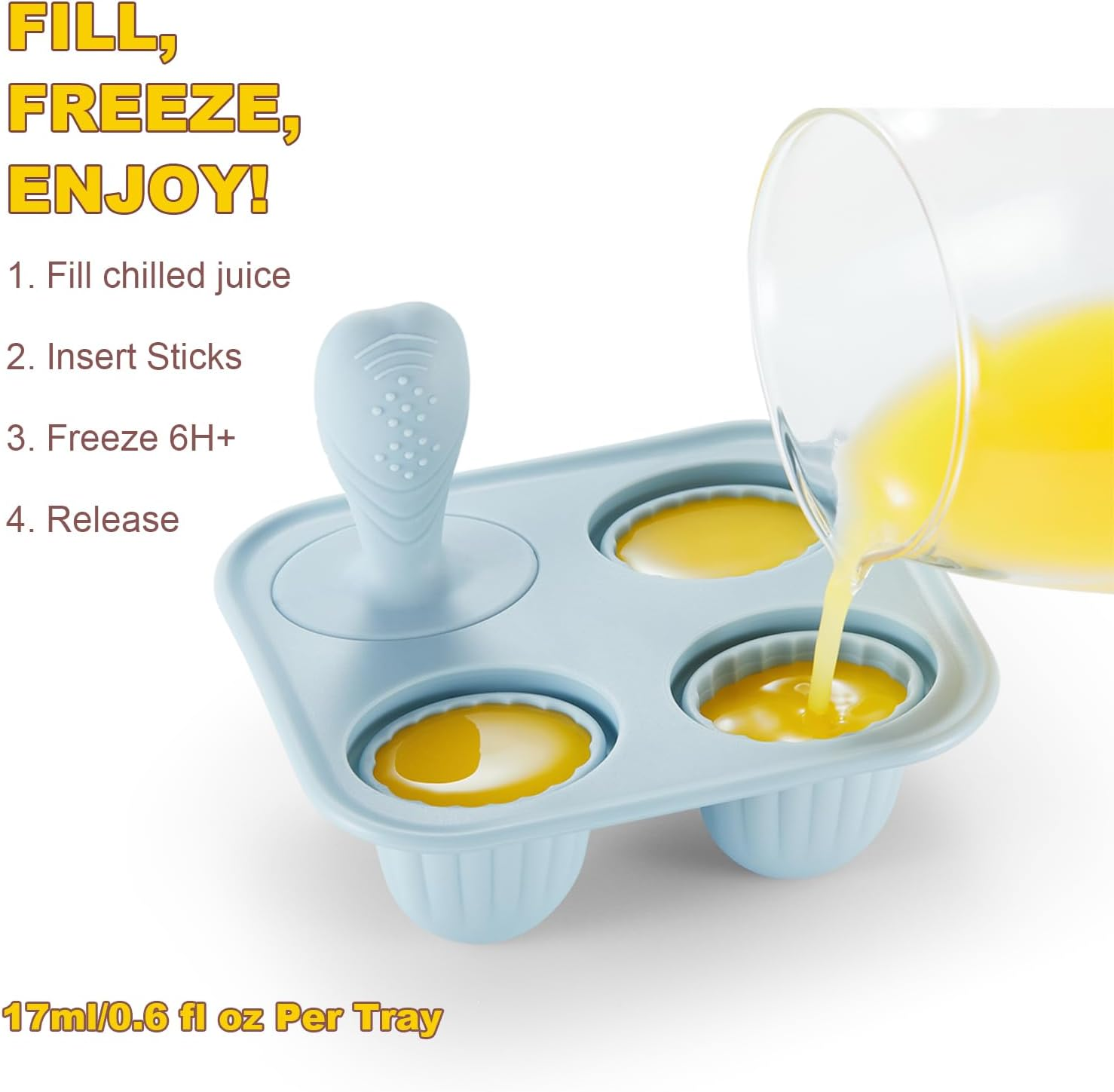 Toddler Popsicles Molds,Silicone Popsicle Molds,  Breastmilk Ice Pop Molds, Mini Frozen Pop Tray Molds for Baby Teething Relief Toddler Feeding Matte