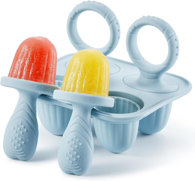 Toddler Popsicles Molds,Silicone Popsicle Molds,  Breastmilk Ice Pop Molds, Mini Frozen Pop Tray Molds for Baby Teething Relief Toddler Feeding Matte
