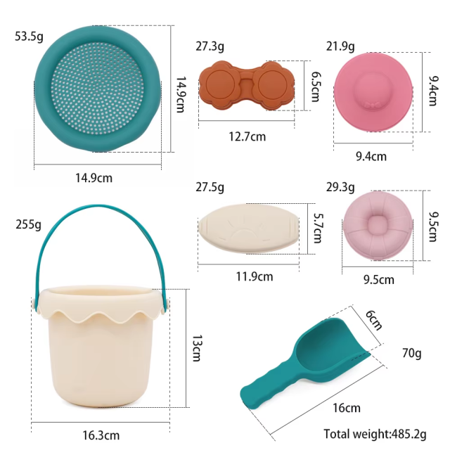 New Arrival Silicone Beach Sandbox Playing Toy Set,New Arrival Silicone Beach Sandbox Playing Toy Set with Various Kinds of Cute Sand Molds,