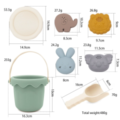 New Arrival Silicone Beach Sandbox Playing Toy Set,New Arrival Silicone Beach Sandbox Playing Toy Set with Various Kinds of Cute Sand Molds,