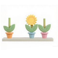 Baby Stacking Flower Pots Toys For Toddlers,Activity & Educational Toys Garden Building Stacking Cups Silicone Baby Stacking Flower Pots Toys For Toddlers