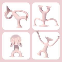Funny Silicone Figure Superelastic and Extra Stretchable Toy,Suction Bath Toys for Kids Ages 3-8 ,  Fidget Suction Cup Toys Construction Set Water Toys for Babies and Toddlers